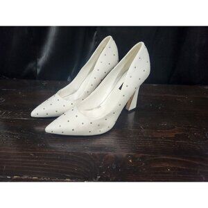 NWOB Nine West Women's Tenry White Studded Dress Pumps/Sz. 8.5M